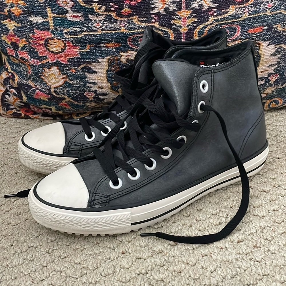 Charcoal gray Thinsulate Chuck Taylor High Top boots